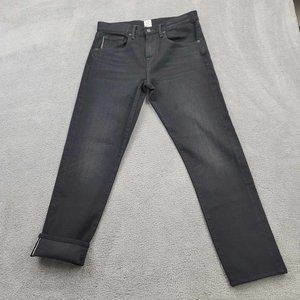 Hiroshi Kato Mens The Scissors Slim Tapered Black Selvedge Jeans